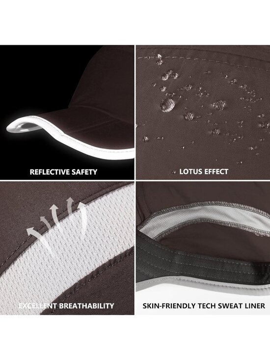 〽️Women Coffee Reflective Folding Hat Design UPF 50+ Sun Protection Sport Hats